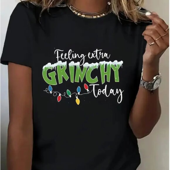 POD USA Tops - NWT Holiday Short Sleeve T-shirt - Feeling Extra Grinchy Today
